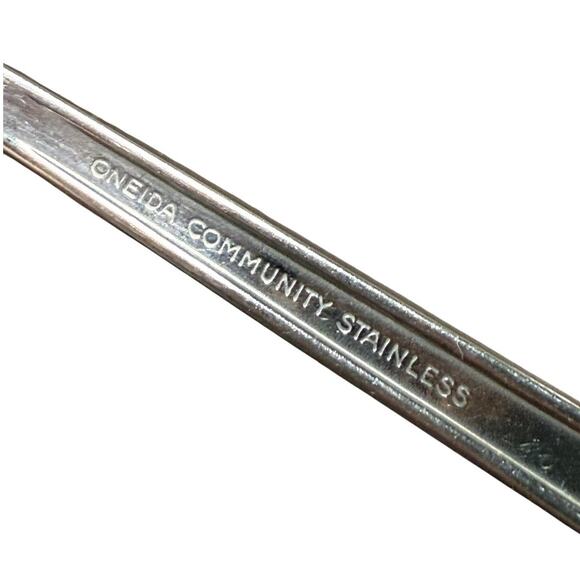 Oneida Via Roma Community Ice Tea Spoons Flatware Long Handle Stainless Vintage - Picture 7 of 7